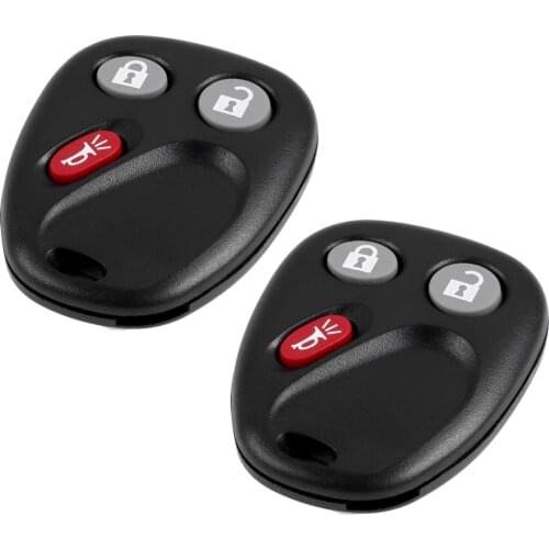 2Pcs 3 Buttons Car Keyless Entry Remote Key Shell Case LHJ011 for GMC Sierra Yukon Chevrolet Avalanche Silverado SSR 2003-2006