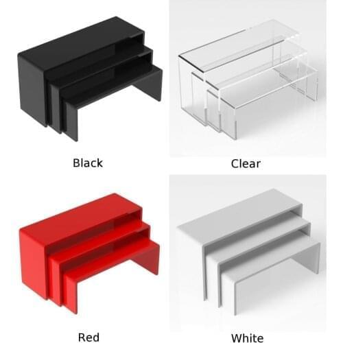 3Pcs/set Small Acrylic Display Stand Hand-made Doll Jewelry Model Nail Polish Display Holder Storage Rack Shelf Display Cabinet