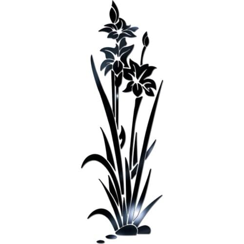 3D DIY Lotus Flower Mirror Wall Sticker Removable Acrylic Art Mural Decal Stickers for Living Room Bedroom TV Wall Home Decor318