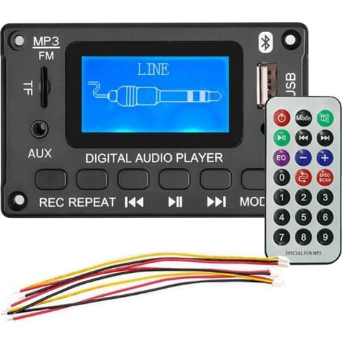 Car Decoders LCD Lyrics Display Bluetooth Module LCD Screen Power Amplifier MP3 Decoder Board Automotive Electronic Accessories
