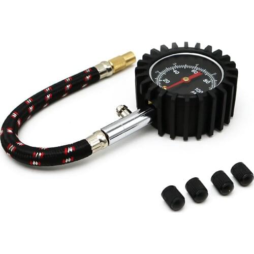 0~100PSI Automobile Tire Pressure Gauge Tire Pressure Meter Tire Gauge Tire Meter Pressure Monitoring Gauge with 165mm Air Tube