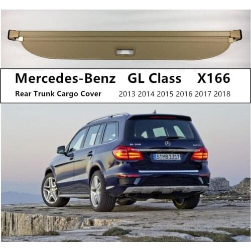 Rear Trunk Cargo Cover For Mercedes-Benz GL X166 GL350 GL400 GL500 GL550 2013-2019 High Qualit Security Shield Car Accessories