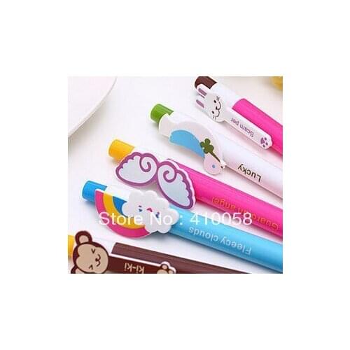 Freeshipping Super economical Korea stationery cartoon animal ballpoint pen 100 pieces per lot