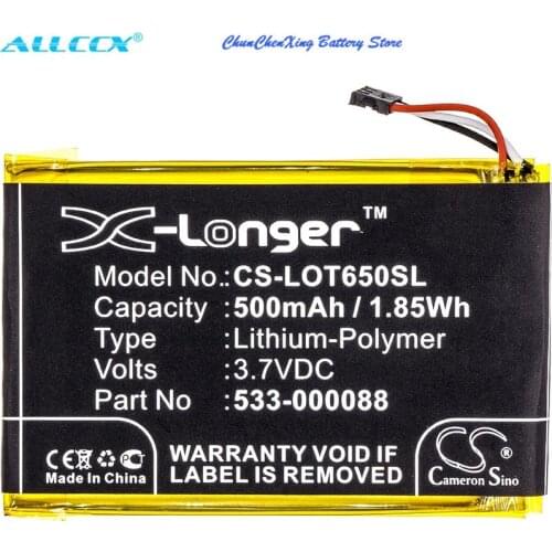 Cameron Sino 500mAh Battery 533-000088, AHB303450 for Logitech Touchpad T650, MX Master, please double check the connector