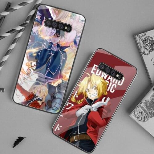 Anime Fullmetal Alchemist Phone Case Tempered Glass For Samsung S20 Plus S7 S8 S9 S10 Plus Note 8 9 10 Plus