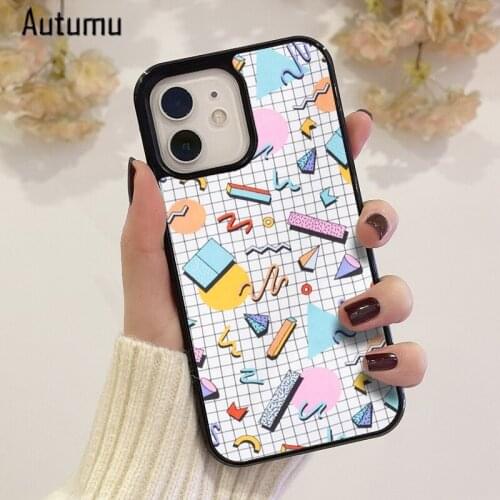 Phone Case for iPhone 12 mini X XS XR 11 Pro Max SE 2020 5 6S 7 8 Plus Samsung Galaxy S8 S9 S10 S20 S21 90s Retro Button Cover