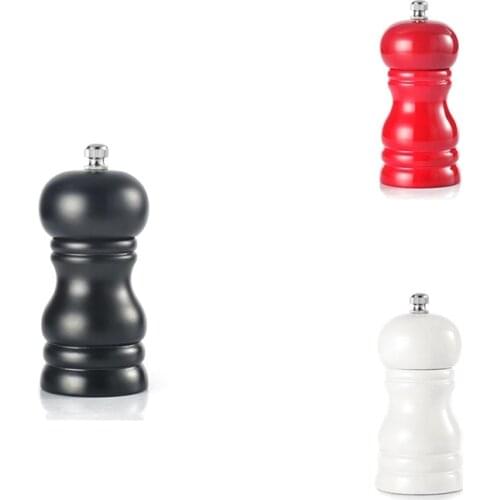 Wood Salt and Pepper Grinder Set Manual Pepper Salt Mill Shaker, Solid Wood with Adjustable Coarseness