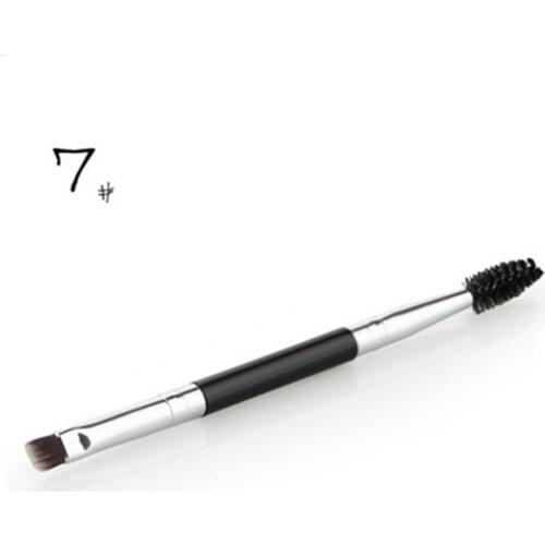 High Quality Makeup Brush Wood Handle Double Sided Eyebrow for Daily Makeup brush Tools brochas para maquillaje H0082