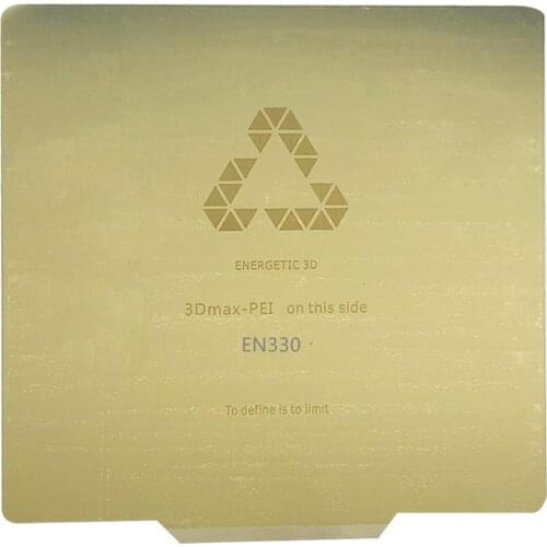 ENERGETIC New Flexible Build System Spring Steel Sheet with Double-side PEI Build Surface 330x330mm for 3D printer heat bed