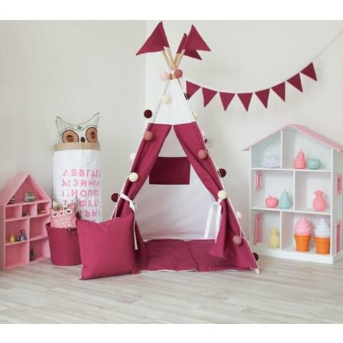 Free Love @red color kids play tent indian teepee children playhouse children play room teepee
