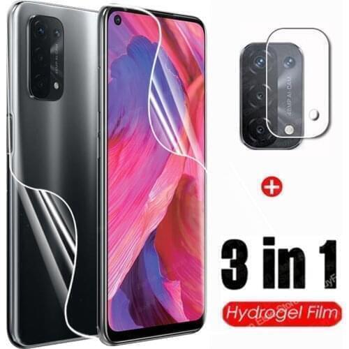 3 in 1 Hydrogel Film On For Oppo A54 A74 A94 5G Screen Protector Soft TPU Cover For Oppo A 74 54 Protective Film Not Glass
