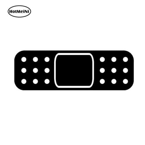 HotMeiNi 15x5cm Band Aid 2x Bandage Car Sticker Decal Vinyl JDM Drift Ill Window Lowered White Black/Sliver