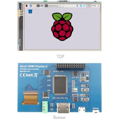 IPS 5.0 inch HD TFT LCD Touch Screen for Raspberry Pi NT35110 Controller XPT2046 800(RGB)*480 HDMI-compatible/GPIO Interface
