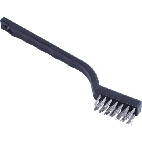 LBER 6 Pieces Mini Stainless Steel Wire Brush Set for Cleaning Welding Slag and Rust