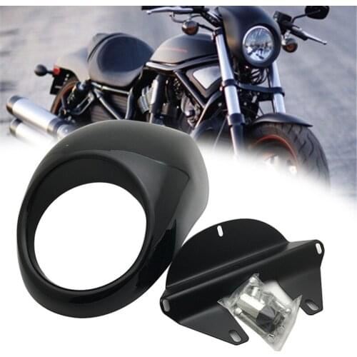 Modified headlight pig head retro refit cover bracket for xl 883 XL1200