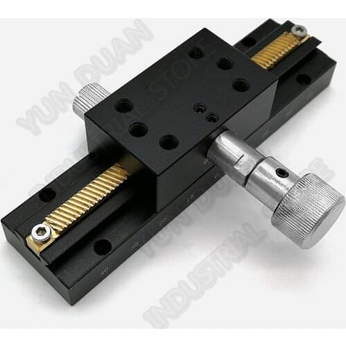X Axis 80mm stroke 3'' 100mm Manual Displacement Trimming Platform Guide Linear Fine Tuning Sliding Table Optics camera Position