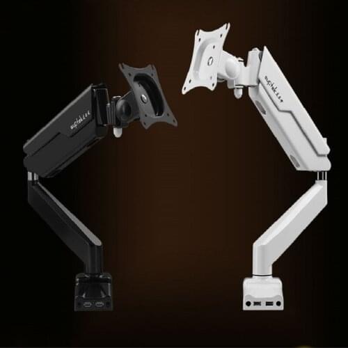 Suptek Full Motion Desk Mount with Mount and Gas Spring for Computer Monitors 13-30" LED LCD Flat Panel TVs