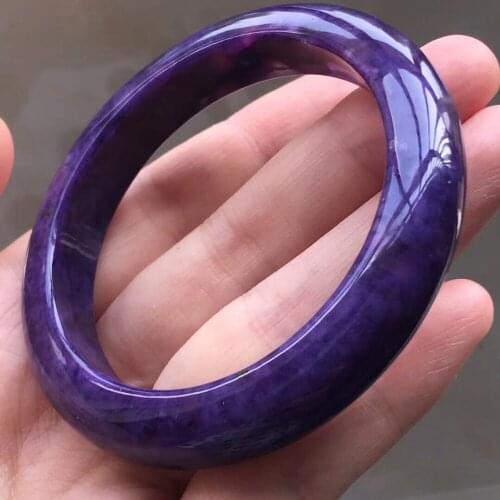 Genuine Natural Purple Charoite Lady Fashion Woman Bangle Innder Diamater 56mm AAAAA Russian Gems Stone Certificate Best Gift
