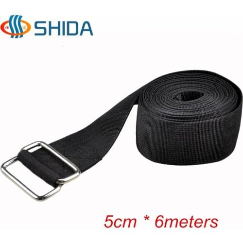 New Double Metal Buckle 1pcs 5cm*6meters Ratchet Tie Down Strong Polypropylene Webbing Quick Lock Strap Luggage Cargo Belt
