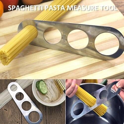Newest 4-Holes Spaghetti Pasta Measurer Easy Clearing Pasta Ruler Measuring Tools 1-4 People Component Kitchen Accessories