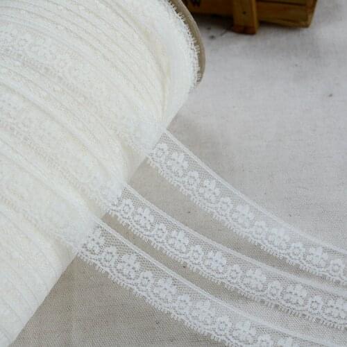 Wholesale price 15m/lot 15mm white/beige/black small lace trimming diy sewing craft handmade clothes accessory Z695