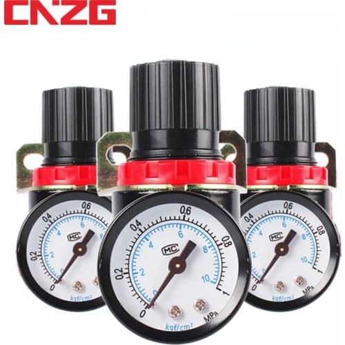 AR2000 G1/4'' Pneumatic Mini Air Pressure Relief Control Compressor Regulator Treatment Units Valve with Gauge Fitting Wholesale