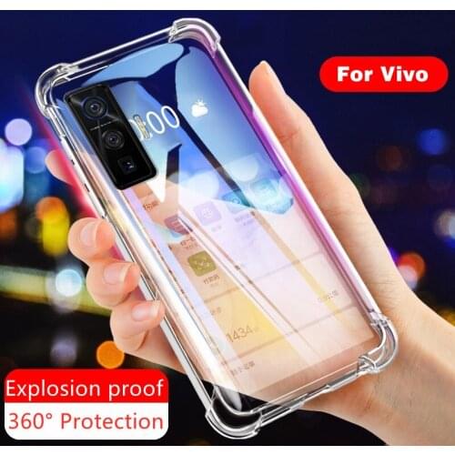 Air Cushion Shockproof Case for Vivo iQOO 5 Z1 U1x V17 Neo 3 V20 SE V11 Pro Y30 Y20 Y11 Y12 Y17 Y19 U3x Airbag Silicone TPU Case
