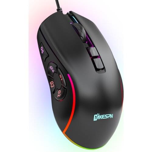 Wired Gaming Mouse 7200DPI RGB Backlit Mouse 6 Adjustable DPI Levels/10 Programmable Buttons/Back-to-desktop Button gaming mice