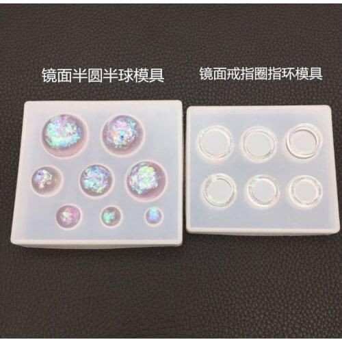 Transparent Silicone Mould Resin Decorative Craft DIY Ring hemisphere combination Type epoxy resin molds for jewelry making
