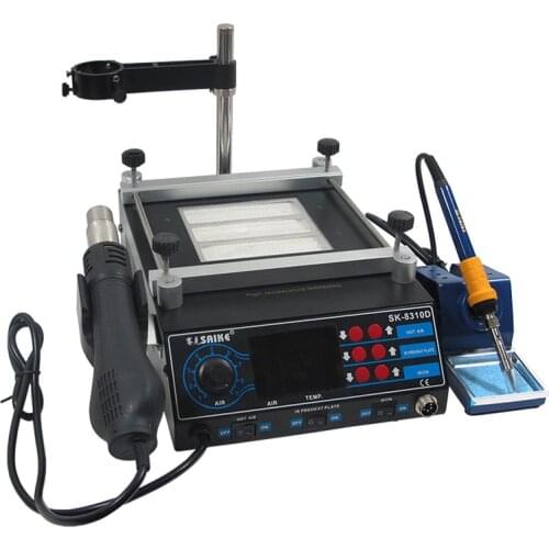 SAIKE 8310D 220V Multi-function Soldering Station Digital Display Heat Gun+Electric Soldering Iron+Preheat Station 3 in 1