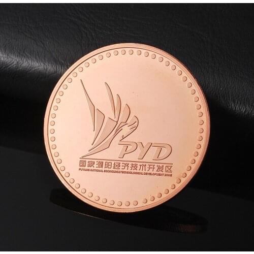 Best selling rose gold coin new design round zinc alloy coins