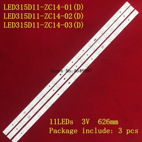 LED backlight Strip 11 lamp for Haier 32"TV LE32B50 H32E16 LE32D8810 LED315D11-ZC14-01(D) 02(D) 03(D) MTV-3222LW T320XVN02.0 (C)