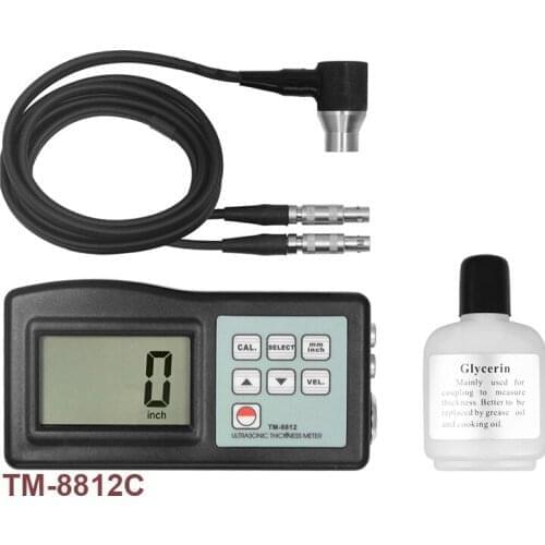 TM-8812C Ultrasonic Thickness Meter Measuring Range 1.2-200mm/0.05-8 inch