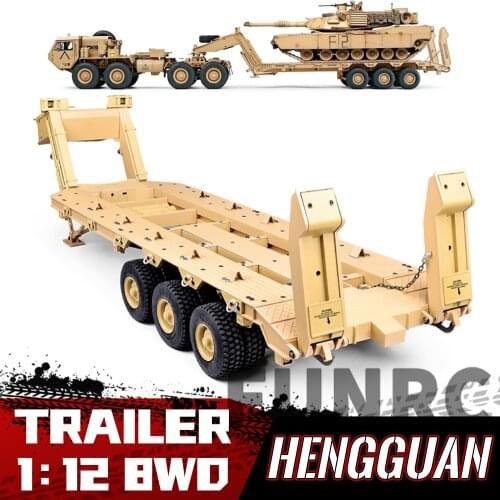 HG P806 TRASPED 1:12 Heavy Equipment Semi Trailer Remote Control RC Car DIY Kit for U.S M747 RC Model Toy
