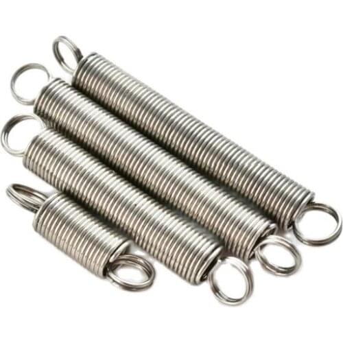 10pcs extension spring 304 stainless steel tension springs double loop electrical hardware wire diameter 0.3mm wholesale
