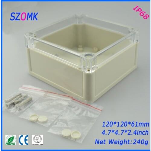 Waterproof plastic housing electronic 2014 new (1pcs) 120*120*61mm instrument enclosure case high quality plastic project box