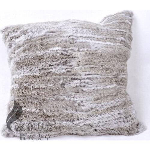 Free Shipping CX-D-79 Knitted Rabbit Fur Sofa Cushion Cover ~Drop Shipping