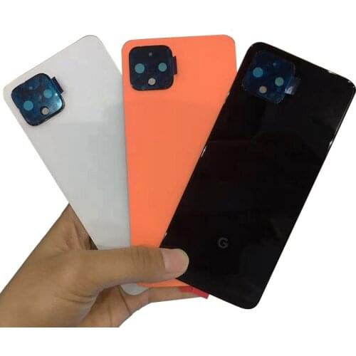 Pixel4 Back Cover For Google Pixel 4 5.7 inch Housing Rear Door Repair Replacement Battery Case +Camera Glass Sticker