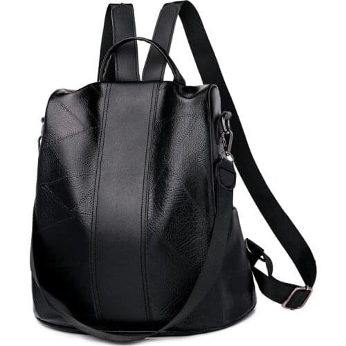 Middle Size Women Backpack Leather Large Capacity Travel Backpacks for Teenager 2021 Designer Bags for Women Mochilas Para Mujer