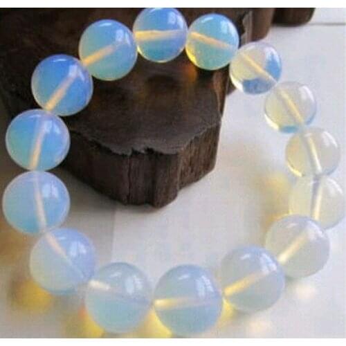10mm very beautiful genuine natural australian opal bead bracelet YL