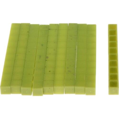 10pcs Montessori Maths Material 1-10cm Counting Blocks Children Toy Green