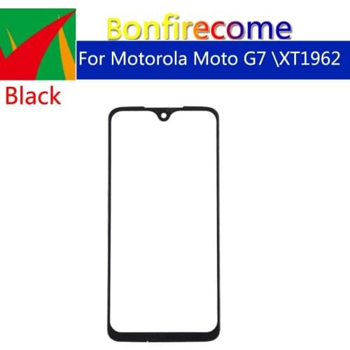 10pcs\lot Touchscreen For Motorola Moto G7 XT1962 Touch Screen Front Panel Glass Lens LCD Outer Glass 6.24"