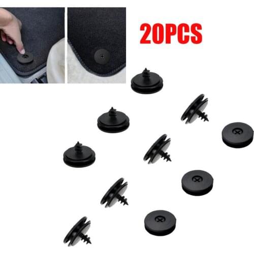 20 Piece Auto Fastener Floor Mat Buckle Antiskid Pad Fastener Car Fastener Clips Skid Resistant Carpet Fixed Clamp