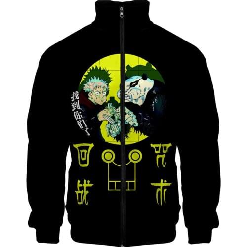 2021 Jujutsu Kaisen 3D Jacket Mens Women Pilot Zipper Bomber Jacket Male Streetwear Coats Fashion Autumn Winter Clothes