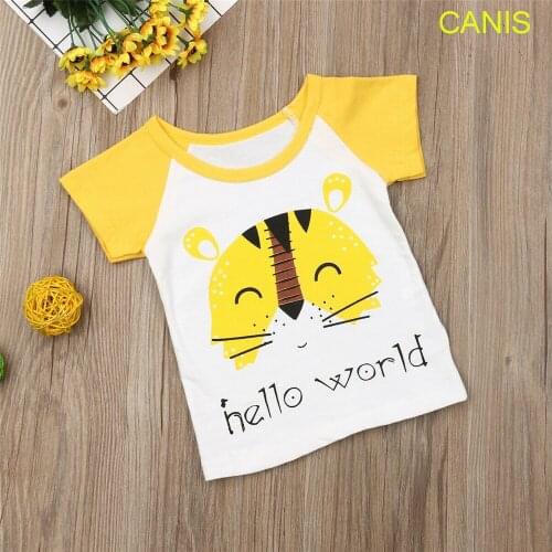 Kid Baby Girl Boy cartoon Summer Clothes Cotton T-shirt Infant Newborn Short Sleeve Tops 610