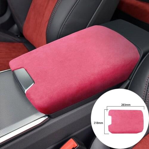 For Audi A6 A7 2019-2021 Alcantara Suede Wrapping Car Armrest Box Panel Covers Trim Sticker Internal Accessories Car-Styling
