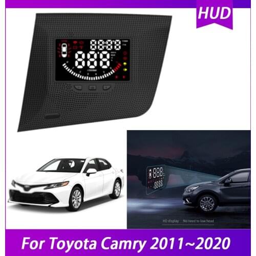 For Toyota Camry 2011~2016 2017 2018 2019 2020 Car Electronic HUD Head Up Display OBD Airborne Computer Speedometer Projector