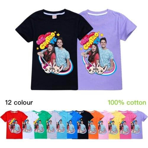 Cotton Cartoon Me Contro Te Print Boy Top Tee Fashion Summer Kid Shirt O-Neck Girl Short Sleeve T Shirt Children Clothes Costume