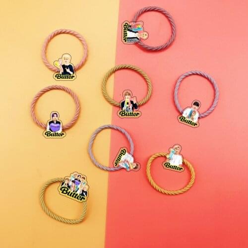 KPOP Bangtan Boys New Album Butter Hair Accessories Creative Hair Tie Hair Tie Cosplay Gift JUNGKOOK JIMIN SUGA Fans Collection