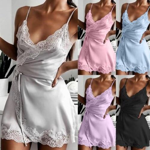 Женские атласные ночные сорочки LINGAO China At AliExpress